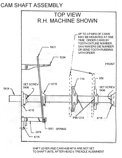 No. 6 cam shaft