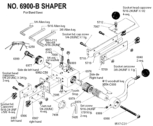 6900-B parts list.gif (30292 bytes)
